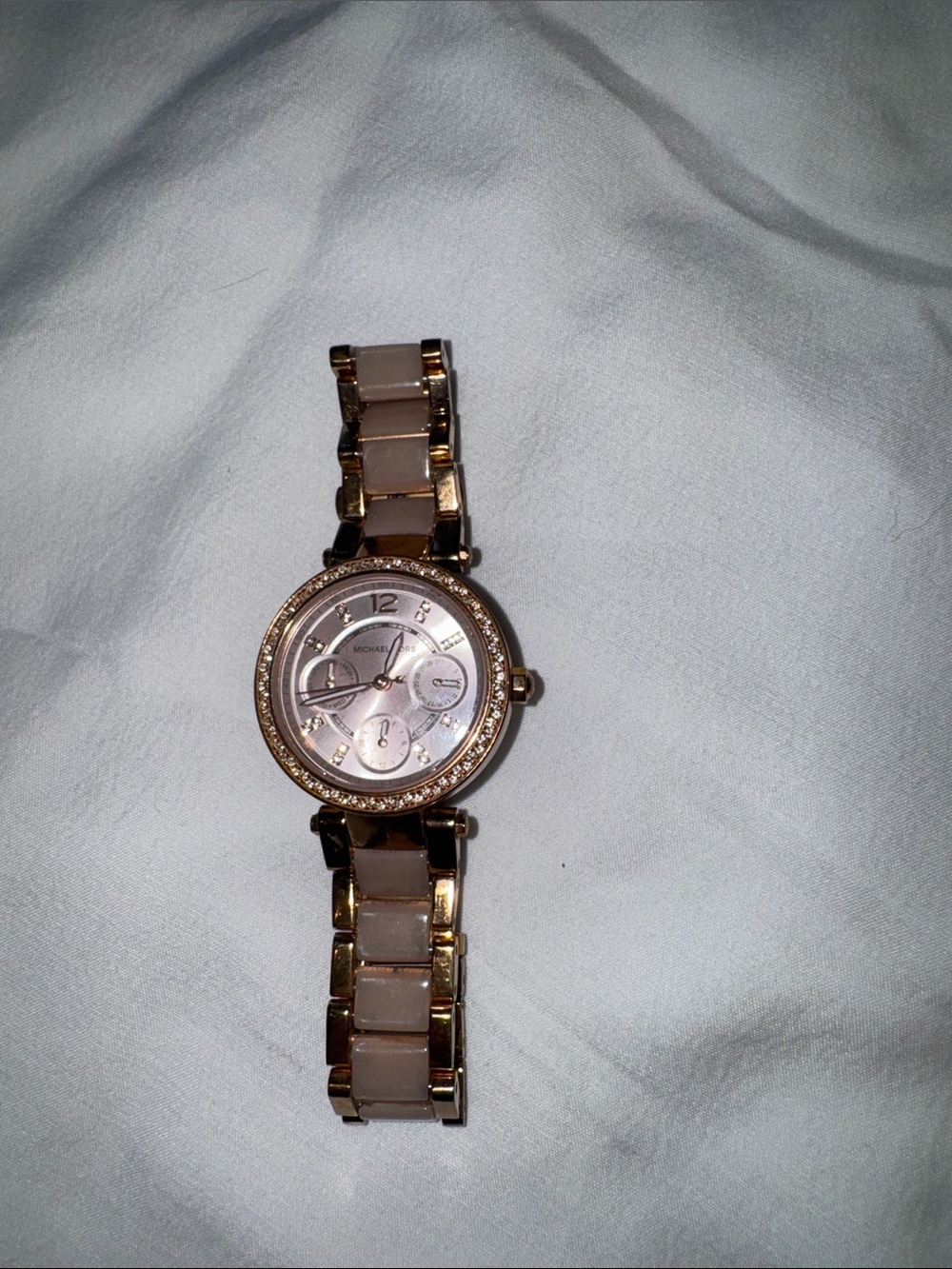 Michael Kors Rose Gold and Blush Ceramic Accent Ladies Watch